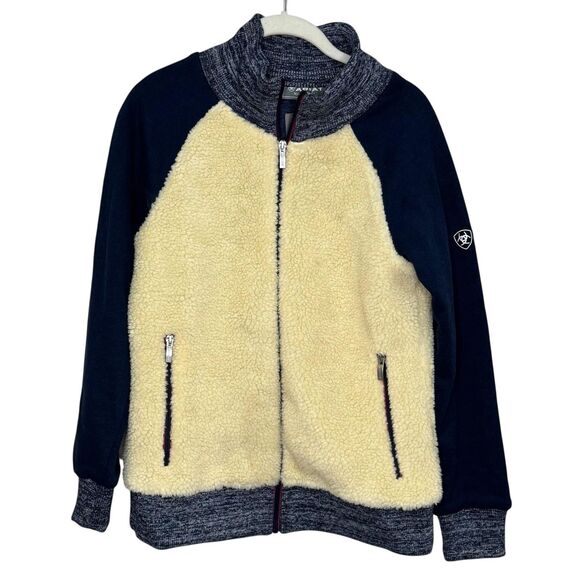 Ariat Jackets & Blazers - Ariat Jacket Womens XS Winter Cream Sherpa Baseball Bomber AriatTEK Zip